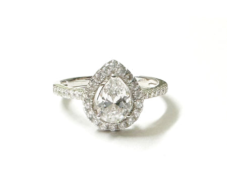 White Cubic Zirconia Ring.
