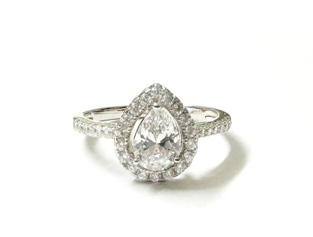 White Cubic Zirconia Ring.