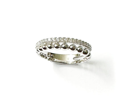 White Cubic Zirconia Ring.