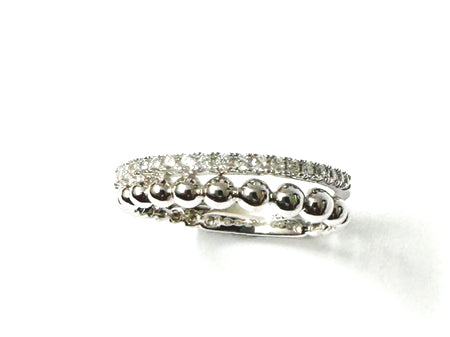 White Cubic Zirconia Ring.