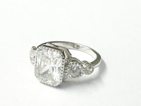 White Cubic Zirconia Ring