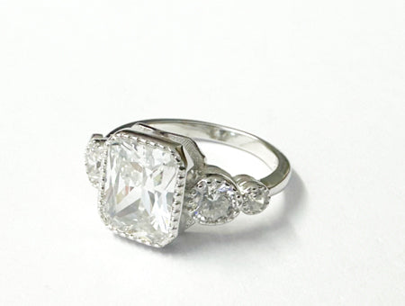 White Cubic Zirconia Ring
