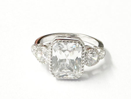 White Cubic Zirconia Ring