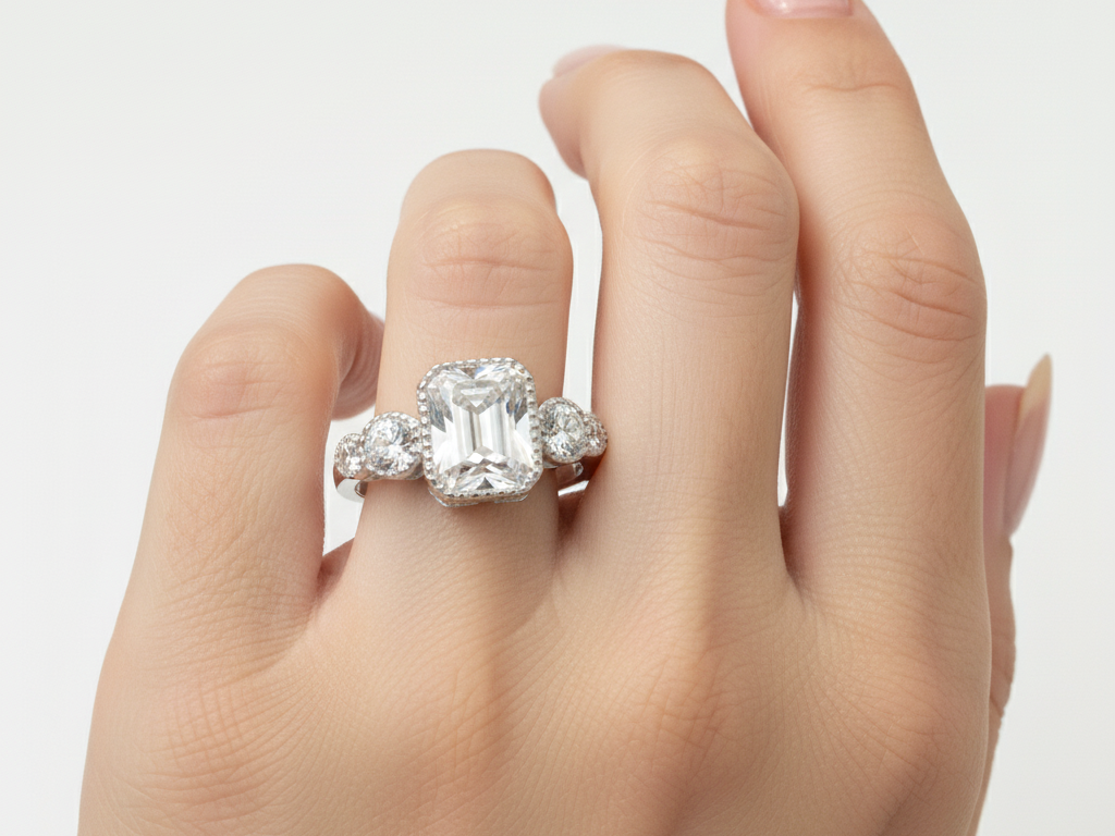 White Cubic Zirconia Ring