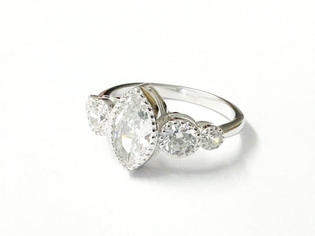 White Cubic Zirconia Ring