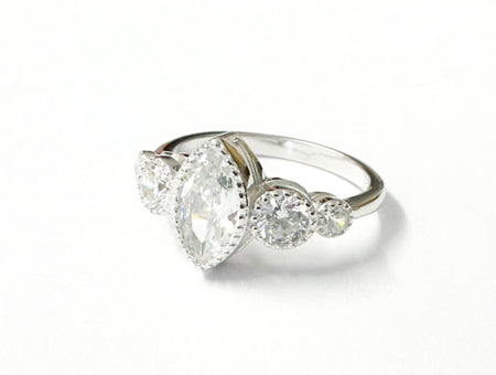 White Cubic Zirconia Ring
