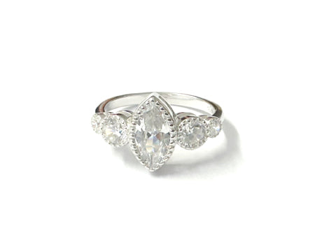 White Cubic Zirconia Ring