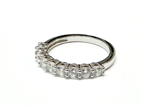 White Cubic Zirconia Silver Ring