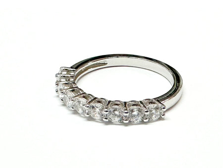 White Cubic Zirconia Silver Ring