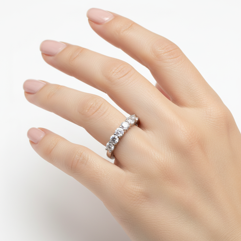 White Cubic Zirconia Silver Ring