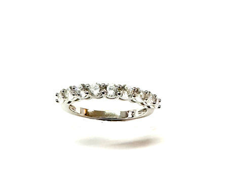 White Cubic Zirconia Silver Ring