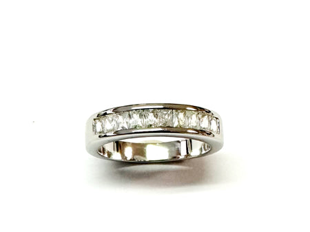 White Cubic Zirconia Silver Ring