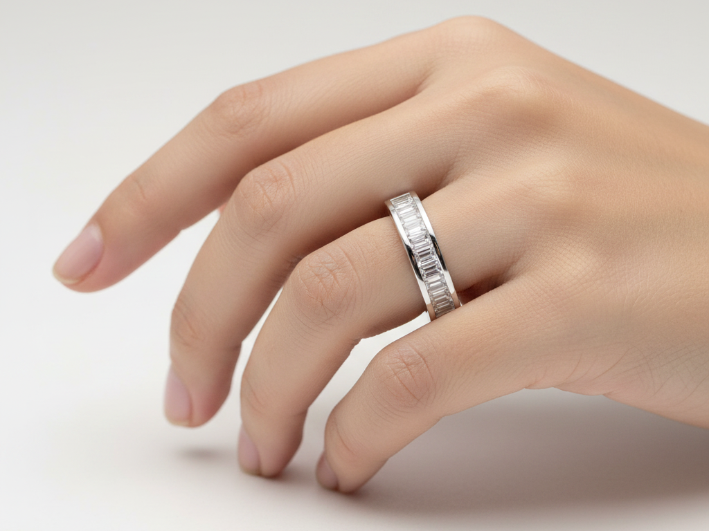 White Cubic Zirconia Silver Ring