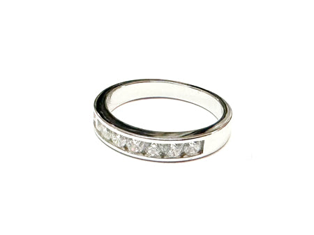 White Cubic Zirconia Silver Ring