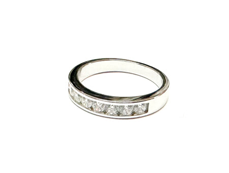 White Cubic Zirconia Silver Ring