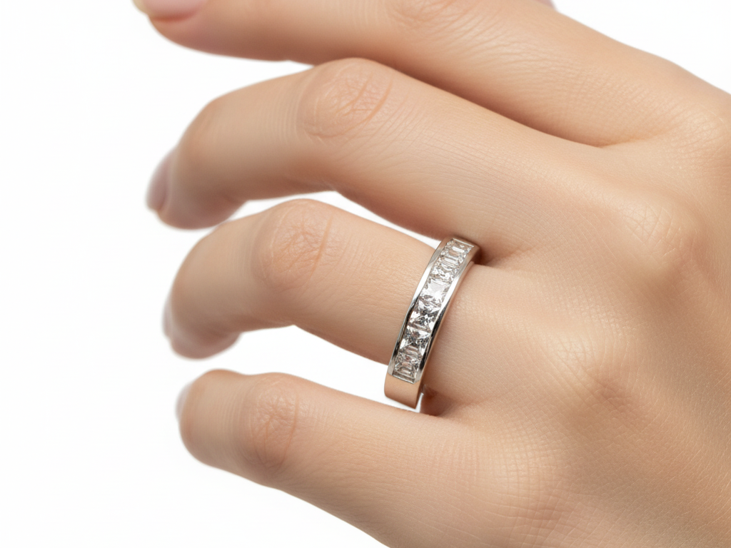 White Cubic Zirconia Silver Ring