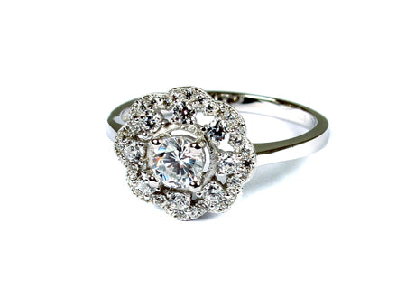 A White Cubic Zirconia Ring