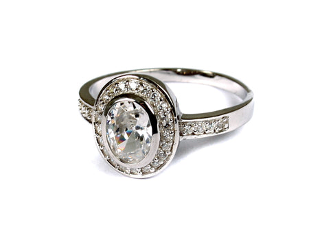 A White Cubic Zirconia Ring