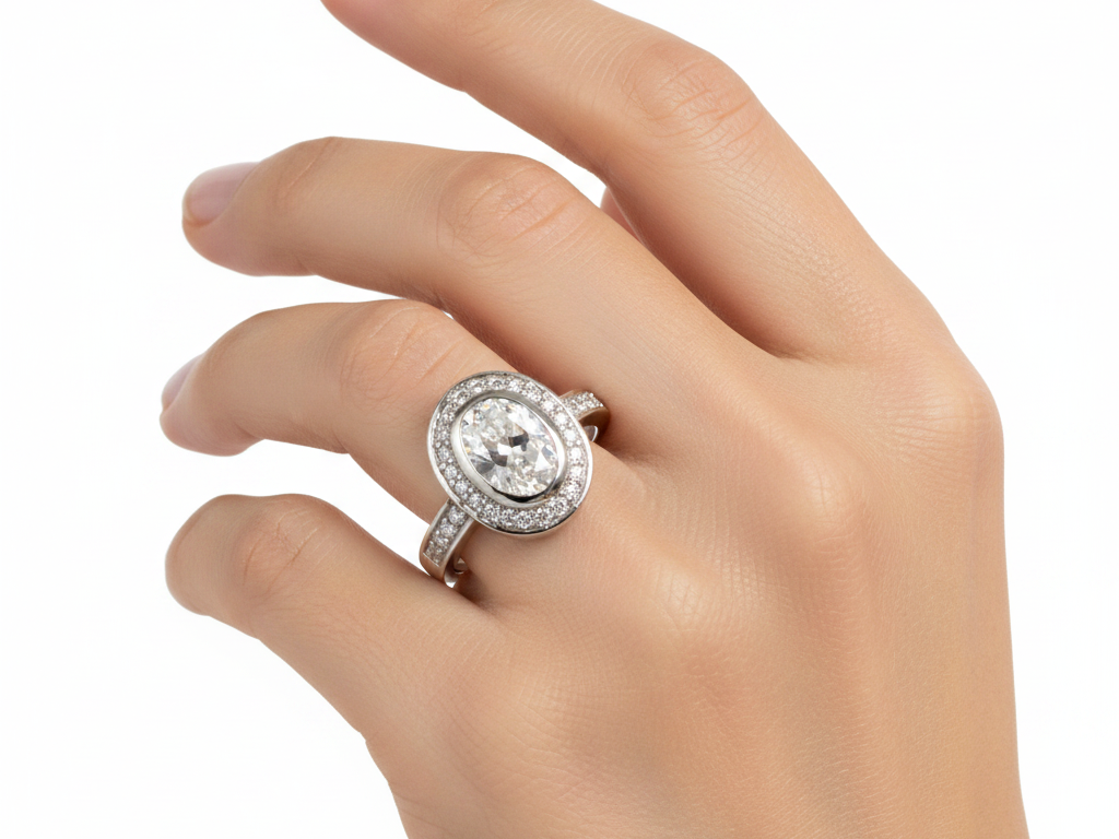 A White Cubic Zirconia Ring