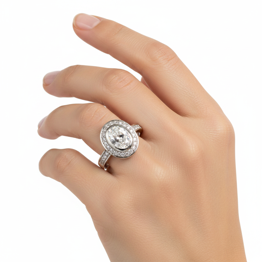 A White Cubic Zirconia Ring
