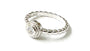 A White Cz Silver Ring.