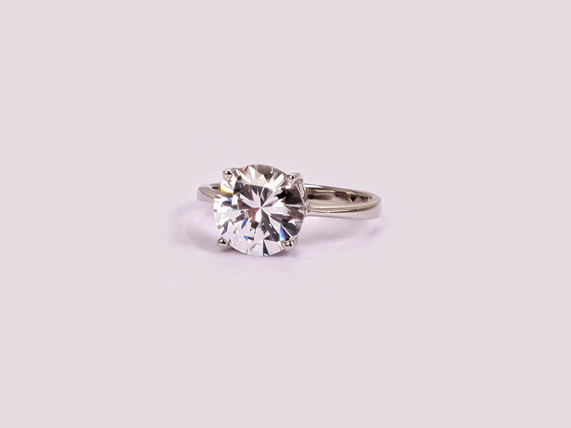 A White Cubic Zirconia Ring