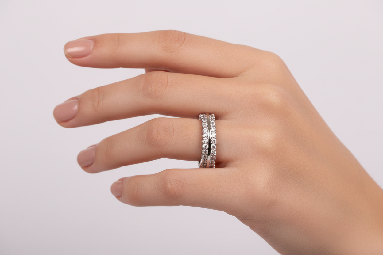 A White Cubic Zirconia Ring