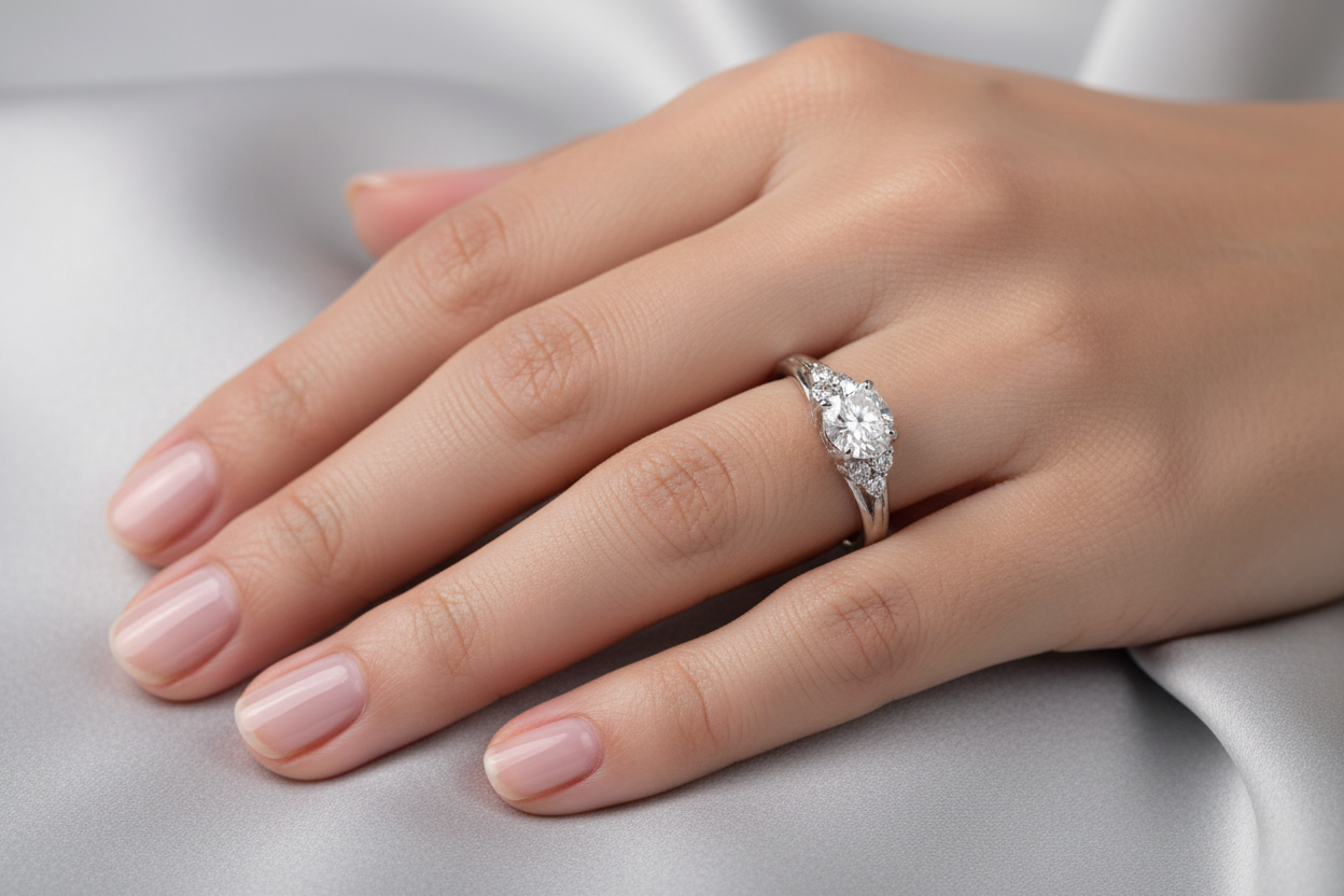 A White Cubic Zirconia Ring