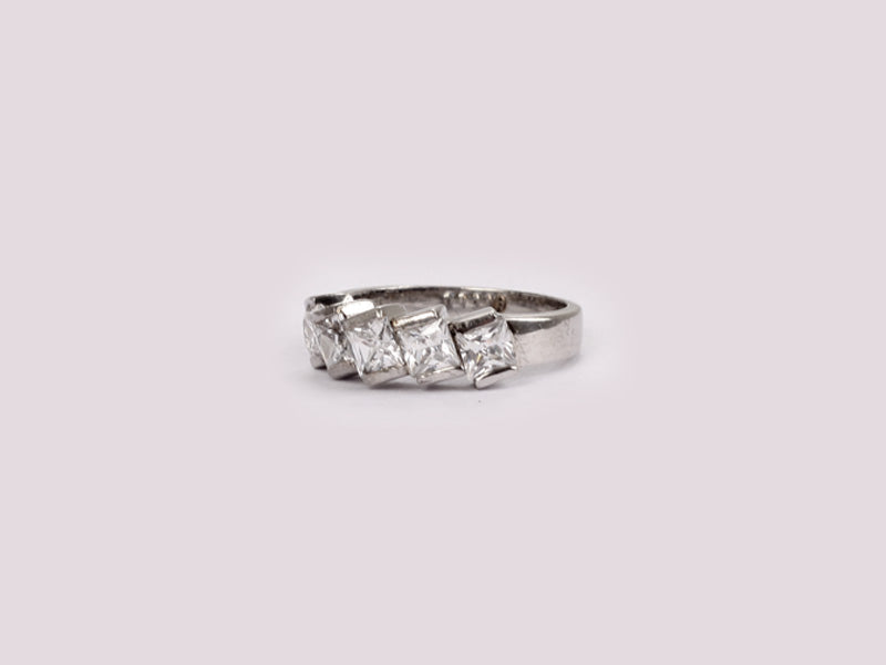 A White Cubic Zirconia Ring