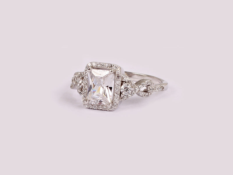 A White Cubic Zirconia Ring