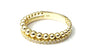 Yellow Plated Silver White Cubic Zirconia Ring.