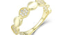 A Yellow Plated Silver Cz Ring