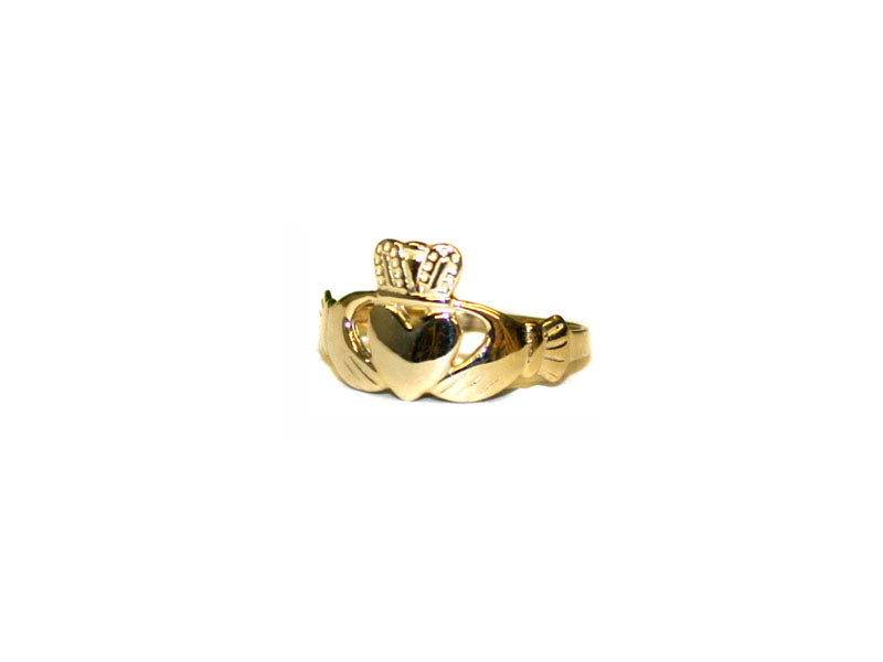 9ct Yellow Gold Ladies Claddagh Ring H/W