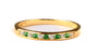 9ct Yellow Gold Emerald with Diamond Ring.