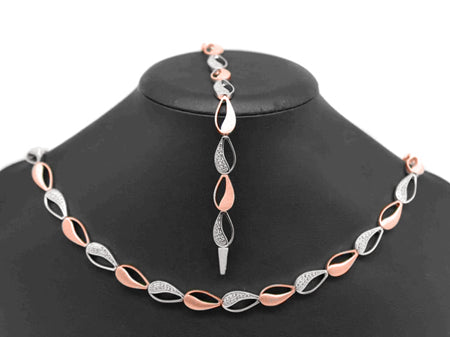 A Rose Gold & Cubic Zirconia Necklace