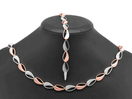 A Rose Gold & Cubic Zirconia Necklace