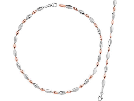 A Rose Gold & Cubic Zirconia Necklace