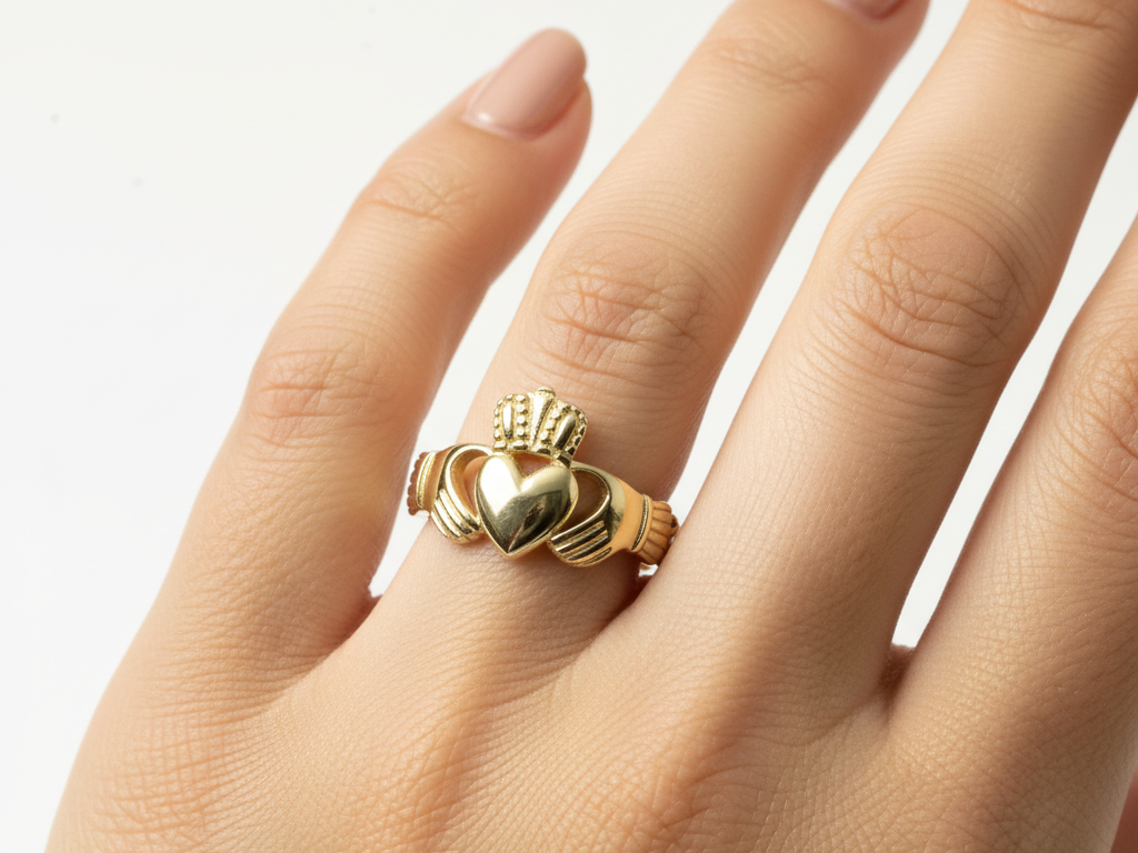 9CT Yellow Gold  Claddagh Ring