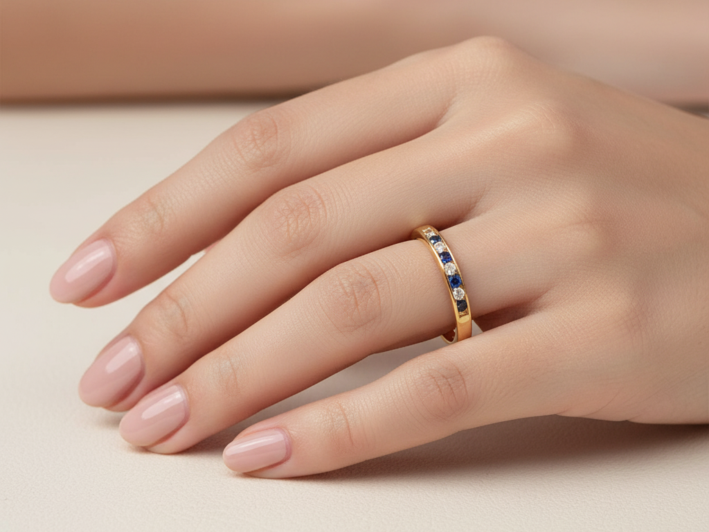 9ct Yellow Gold Cz Ring.