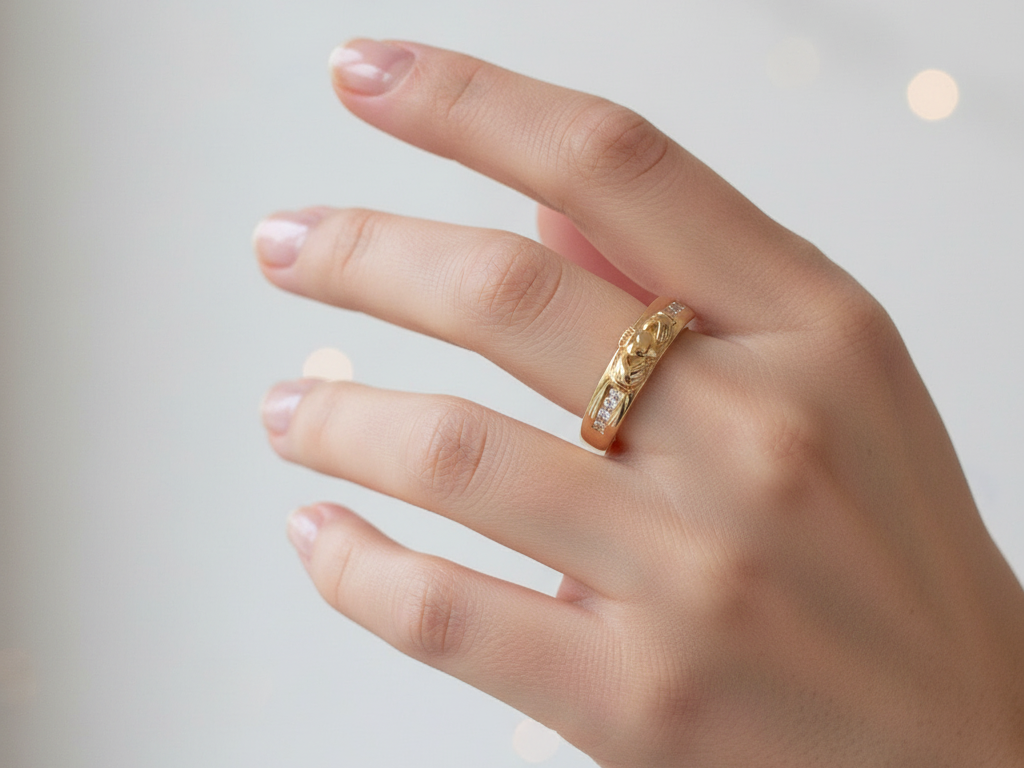 18 ct Yellow Gold Diamond Ring.