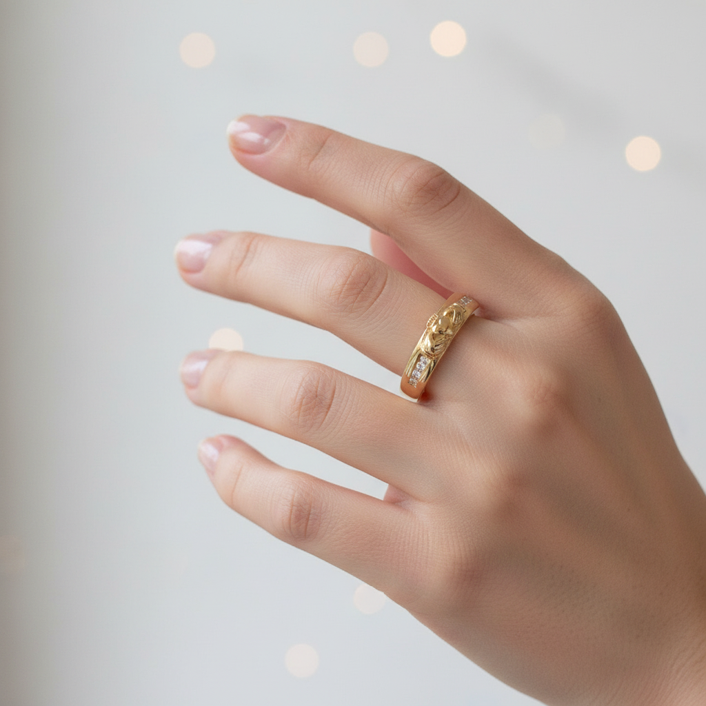 18 ct Yellow Gold Diamond Ring.