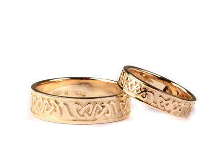 9 Ct Yellow Gold Celtic Ring Set