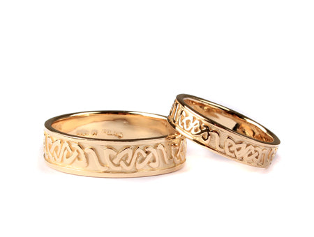 9 Ct Yellow Gold Celtic Ring Set