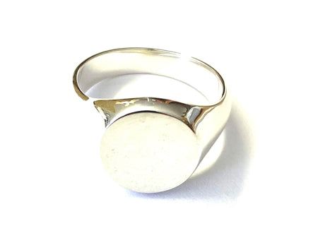 Silver Ring Oval 16 X 14 MM Heavy Weight