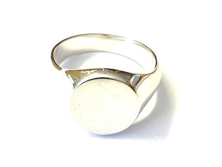 Silver Ring Oval 16 X 14 MM Heavy Weight