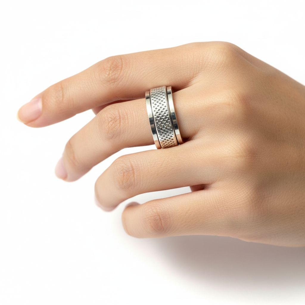 New Silver Non Spinner Ring