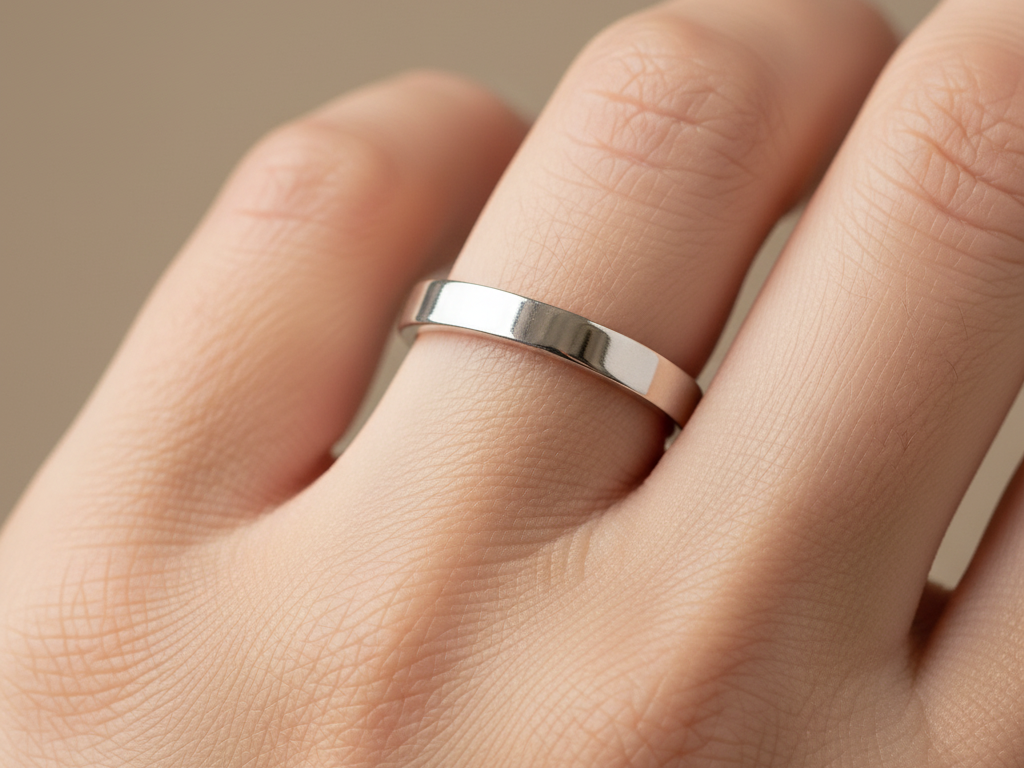 Silver 3mm Flat Ring