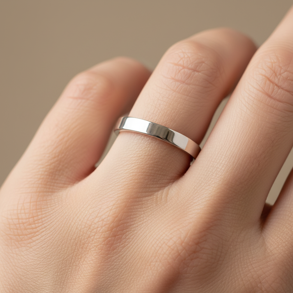 Silver 3mm Flat Ring