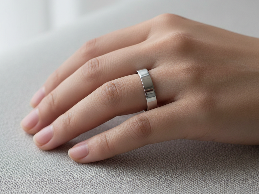 Silver 4 mm Flat Ring