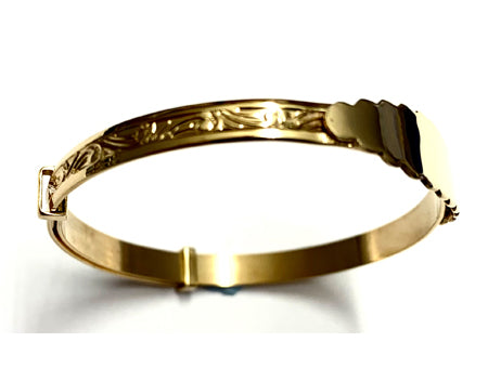 Rolled Gold Crinkle Plated Bangle